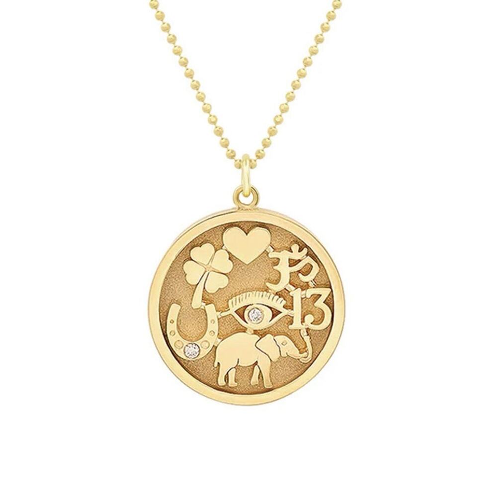 Jennifer Meyer 18k Solid Gold and Diamond Necklace